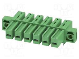 PCB headers, nominal cross section: 6 mm?, color: green, nom
