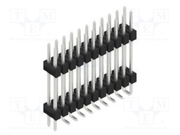 Connector: pin strips; pin header; male; PIN: 22; 2.54mm; SMT; 2x11