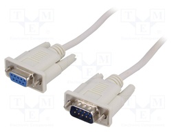 Cable; D-Sub 9pin socket,D-Sub 9pin plug; 2m; white