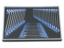 Wrench-set; box,combination spanner; 39pcs.