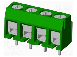 Connector: PCB terminal block; terminal; Plating: tinned; on PCBs