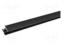Profiles for LED modules; black; L: 1m; MICRO-HG; aluminium