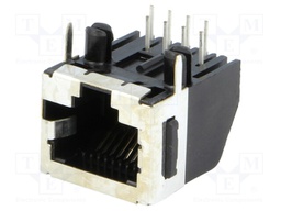 Socket; RJ45; PIN: 8; Layout: 8p8c; THT; on PCBs