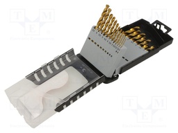 Drill set; for metal; high speed steel stal szybkotnąca HSS