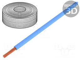 Wire; H07Z-K; stranded; Cu; 6mm2; blue; FRNC; 450/750V; Class: 5
