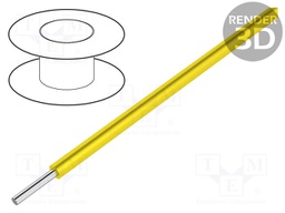 Wire; ThermoThin; solid; Cu; 34AWG; yellow; ECA fluoropolymer; 600V