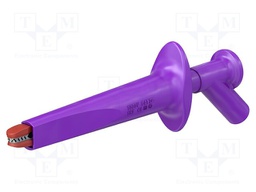 Clip-on probe; 16A; 1kV; aluminium,violet; Socket size: 4mm