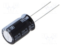 Capacitor: electrolytic; low ESR; THT; 470uF; 50VDC; Ø12.5x20mm