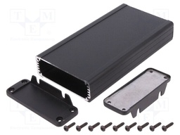 Enclosure: shielding; X: 84mm; Y: 160mm; Z: 28mm; aluminium; black