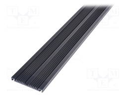 Heatsink: extruded; grilled; black; L: 1000mm; W: 88.7mm; H: 10.85mm