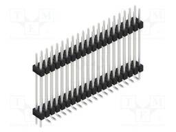 Connector: pin strips; pin header; male; PIN: 40; 2.54mm; SMT; 2x20