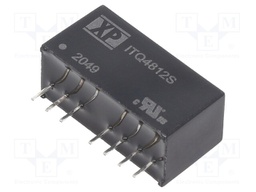 Isolated Board Mount DC/DC Converter, 1.5kV Isolation, ITE, 2 Output, 6 W, 12 V, 250 mA, -12 V
