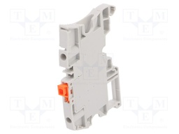 Splice terminal: rail; SNK; 0.2÷4mm2; ways: 1; terminals: 2; grey