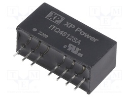 Isolated Board Mount DC/DC Converter, 1.5kV Isolation, ITE, 1 Output, 6 W, 12 V, 500 mA
