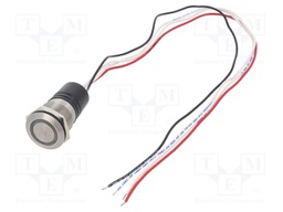 Switch: vandal resistant; Pos: 2; SPST-NO; 0.05A/24VDC; IP66; green