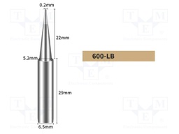 Tip; conical; 0.2mm; for soldering station; BK90
