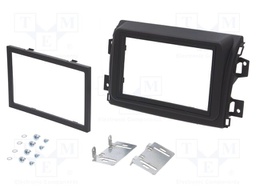 Radio frame; Fiat; 2 DIN; matt black