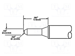 Tip; conical; 1.5mm; 413°C; for soldering station