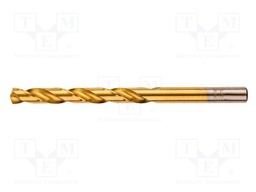Drill bit; for metal; Ø: 7mm; Plating: titanium nitride