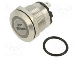 Switch: vandal resistant; Pos: 2; SPST-NO; 20A/220VAC; IP40; blue