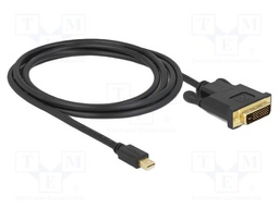 Cable; DVI-D (24+1) plug,mini HDMI plug; Len: 2m; black; 32AWG