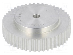 Belt pulley; T5; W: 10mm; whell width: 21mm; Ø: 75.55mm; aluminium