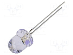 LED; green; 8mm; 10000mcd; 30°; Front: convex; 12VDC; No.of term: 2