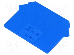 End plate; Application: ZUG; blue; Width: 1mm; polyamide; -25÷120°C
