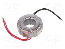 Transformer: toroidal; 50VA; 230VAC; 8V; 6.25A; 0.7kg; Leads: cables