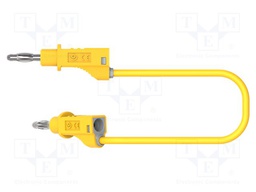 Test lead; 60VDC; 30VAC; 12A; banana plug 4mm,both sides; yellow
