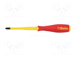Screwdriver: insulated; slim; Pozidriv®; PZ0; Blade length: 60mm
