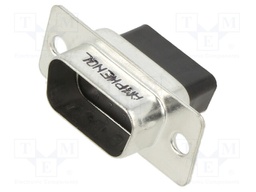 D Sub Connector Housing, 9 Ways, D Sub, DE, RR Series, Plug, Metal Body