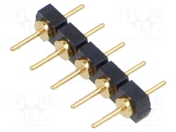 Stacking Board Connector, BBL Series, 5 Contacts, Header, 2.54 mm, Through Hole, 1 Rows