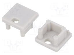 Cap for LED profiles; grey; ABS; Application: SMART10