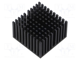 Heatsink: extruded; grilled; black; L: 40mm; W: 40mm; H: 25mm