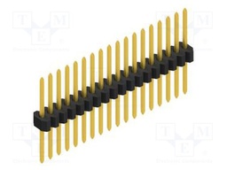 Connector: pin strips; pin header; male; PIN: 18; 1.27mm; THT; 1x18