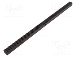 Rail rack; ZCR; with steel core; Module: 1; W: 15mm; H: 15mm; L: 352mm