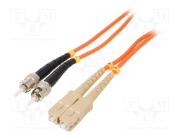 Fiber patch cord; OM2; SC/UPC,ST/UPC; 1m; Optical fiber: 50/125um