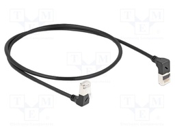 Patch cord; S/FTP; Cat: 6a; 0.5m; LSZH; black; 30AWG; Øcable: 4.5mm