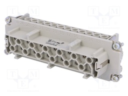 Connector: HDC; contact insert; female; C146; PIN: 24; 24+PE; 18A