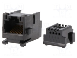 Socket; RJ45; PIN: 8; Cat: 5e; Layout: 8p8c; IDC