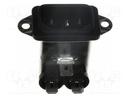 Connector: AC supply; socket; male; 3A; 250VAC; C14 (E),EMC/EMI