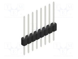 Connector: pin strips; pin header; male; PIN: 8; 1.27mm; THT; 1x8