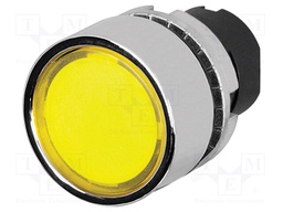 Switch: push-button; 22mm; Stabl.pos: 2; yellow; IP65; flat; 46