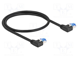 Patch cord; S/FTP; Cat: 6a; RJ45 left angled plug,both sides