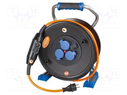 Extension lead; 3G2.5mm2; Sockets: 3; PUR; orange; 40m; 16A