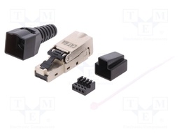 Plug; RJ45; PIN: 8; Cat: 6a; shielded; Layout: 8p8c; RJ45 plug; male