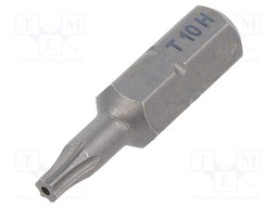 Screwdriver bit; Torx® with protection; T10H; Overall len: 25mm