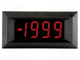 Panel; LED 3,5 digit 11mm; VDC: 0÷200mV; 36x72x24.3mm