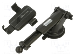 Car holder; black; for dashboard,for windscreen; 4.7÷7.2"